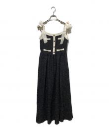 HER LIP TO（ハーリップトゥ）の古着「Verona Tweed Long Dress」｜ブラック