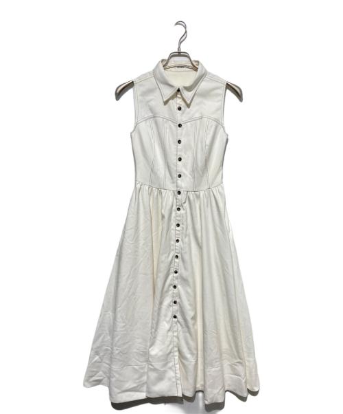 Snidel（スナイデル）Snidel (スナイデル) Sustainableコルセットディテールシャツワンピース ホワイト サイズ:1の古着・服飾アイテム