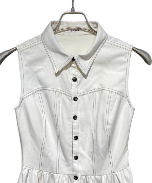 Snidel（スナイデル）Snidel (スナイデル) Sustainableコルセットディテールシャツワンピース ホワイト サイズ:1の古着・服飾アイテム