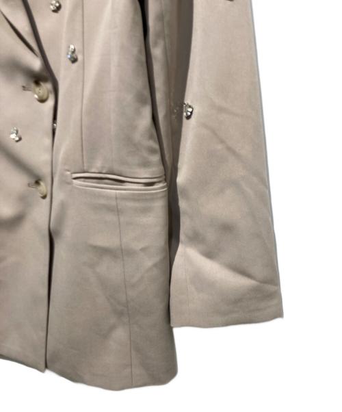 Noela（ノエラ）Noela (ノエラ) ビジューダブルジャケット ベージュ サイズ:Mの古着・服飾アイテム
