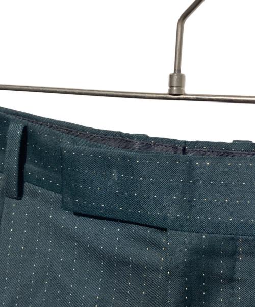 WACKO MARIA（ワコマリア）WACKO MARIA (ワコマリア) GLITTER STRIPED PLEATED TROUSERS グリーン サイズ:Mの古着・服飾アイテム