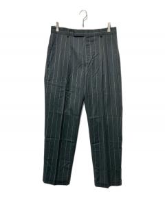 ワコマリア ストライプ　ネイビーパンツ　スラックス　サイズL 中古・古着通販】WACKO MARIA (ワコマリア) ストライプトラウザー