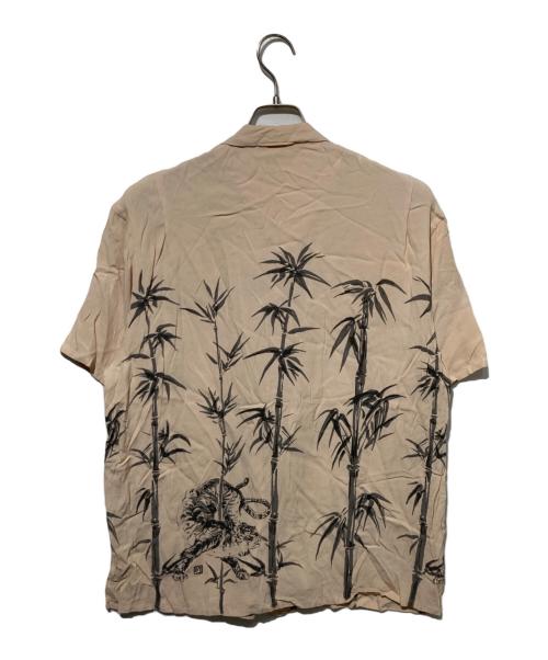 OLD JOE & Co.（オールドジョー）OLD JOE & Co. (オールドジョー) ORIGINAL PRINTED OPEN COLLAR SHIRTS(TIGER)S/S アロハシャツ ピンク サイズ:SIZE 16 1/2の古着・服飾アイテム