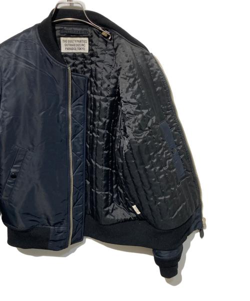WACKO MARIA（ワコマリア）WACKO MARIA (ワコマリア) バックプリント MA-1 フライトジャケット ネイビー サイズ:Sの古着・服飾アイテム
