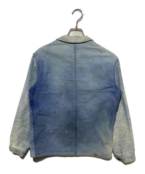 USED（ユーズド）USED (ユーズド) 50s le mont saint michel モールスキン カバーオールジャケット ブルー サイズ:46の古着・服飾アイテム