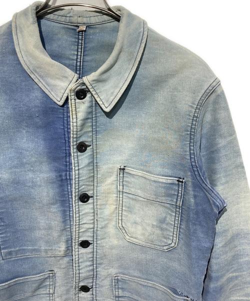 USED（ユーズド）USED (ユーズド) 50s le mont saint michel モールスキン カバーオールジャケット ブルー サイズ:46の古着・服飾アイテム