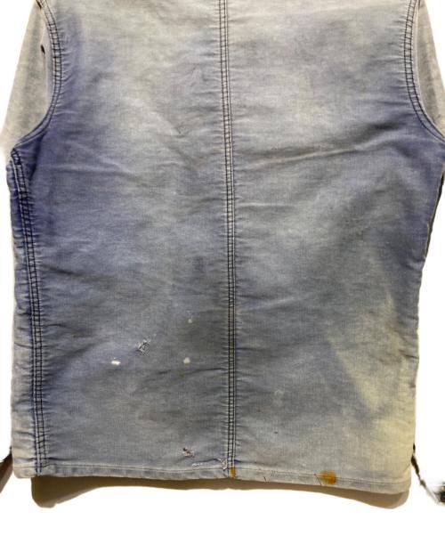 USED（ユーズド）USED (ユーズド) 50s le mont saint michel モールスキン カバーオールジャケット ブルー サイズ:46の古着・服飾アイテム