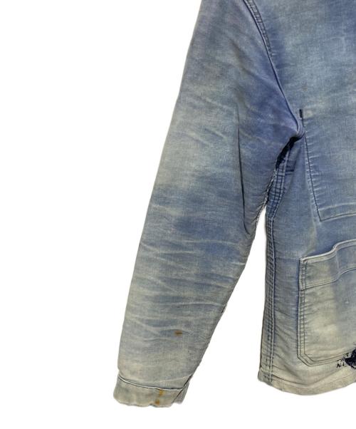 USED（ユーズド）USED (ユーズド) 50s le mont saint michel モールスキン カバーオールジャケット ブルー サイズ:46の古着・服飾アイテム