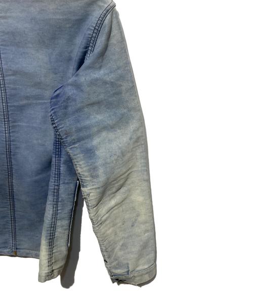 USED（ユーズド）USED (ユーズド) 50s le mont saint michel モールスキン カバーオールジャケット ブルー サイズ:46の古着・服飾アイテム