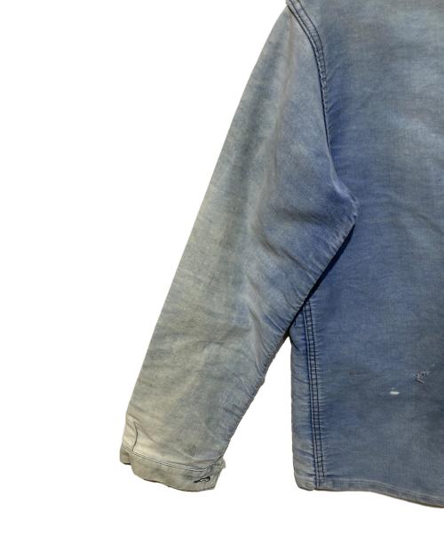 USED（ユーズド）USED (ユーズド) 50s le mont saint michel モールスキン カバーオールジャケット ブルー サイズ:46の古着・服飾アイテム