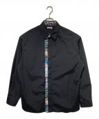 HERALBONYヘラルボニー）の古着「デザインシャツ（フライフロント）「迷路」」｜ブラック