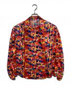 HERALBONYヘラルボニー）の古着「サテンボウタイブラウス「non title」」｜レッド