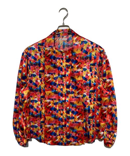 HERALBONY（ヘラルボニー）HERALBONY (ヘラルボニー) サテンボウタイブラウス「non title」 レッド サイズ:Freeの古着・服飾アイテム