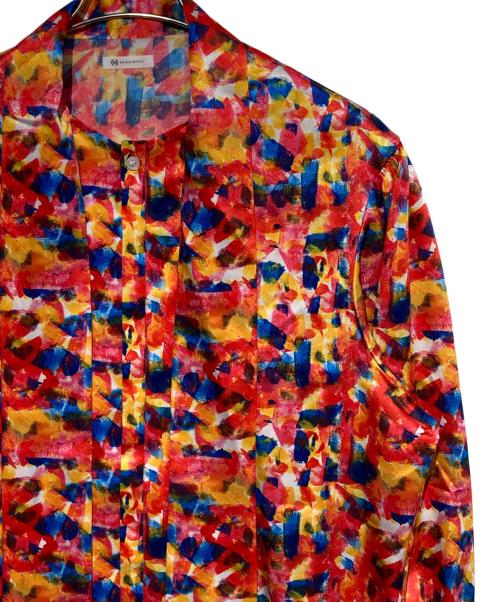 HERALBONY（ヘラルボニー）HERALBONY (ヘラルボニー) サテンボウタイブラウス「non title」 レッド サイズ:Freeの古着・服飾アイテム