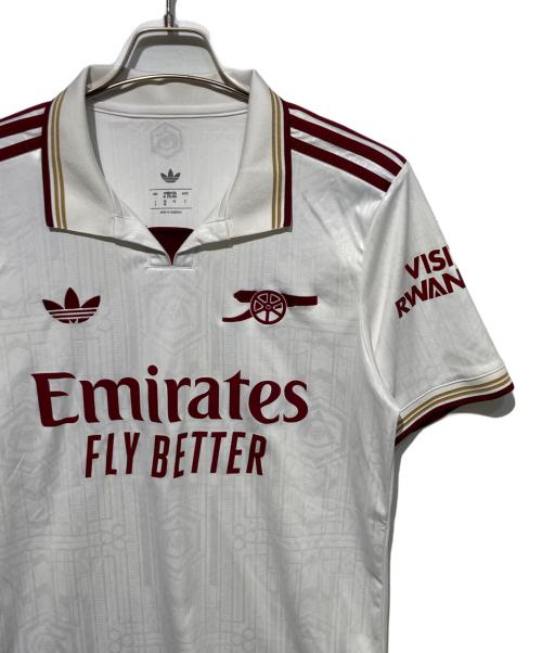 adidas（アディダス）adidas (アディダス) ホワイト アーセナル 25/26 サードユニフォーム ゲームシャツ ホワイト×エンジ サイズ:Lの古着・服飾アイテム