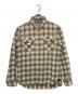 RRL（ダブルアールエル）の古着「マチ付チェックシャツ」｜ベージュ