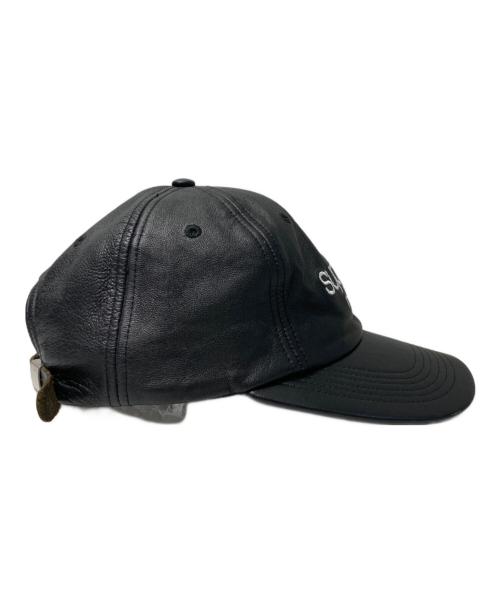 SUPREME（シュプリーム）SUPREME (シュプリーム) Leather Classic Logo 6 Panel Cap ブラックの古着・服飾アイテム