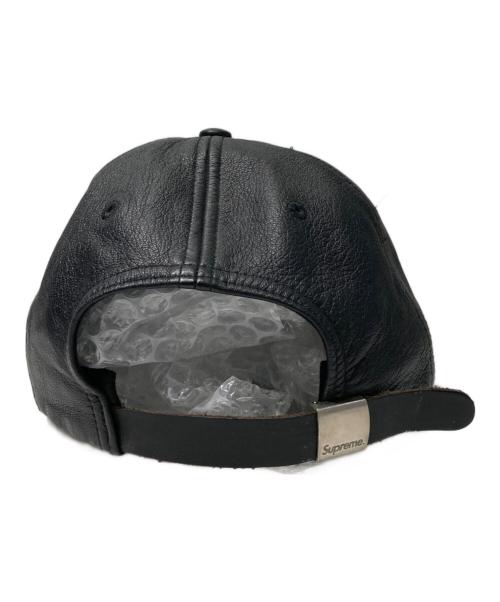 SUPREME（シュプリーム）SUPREME (シュプリーム) Leather Classic Logo 6 Panel Cap ブラックの古着・服飾アイテム