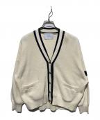 FRAMeWORKフレームワーク）の古着「ライン畦ニットカーディガン」｜アイボリー