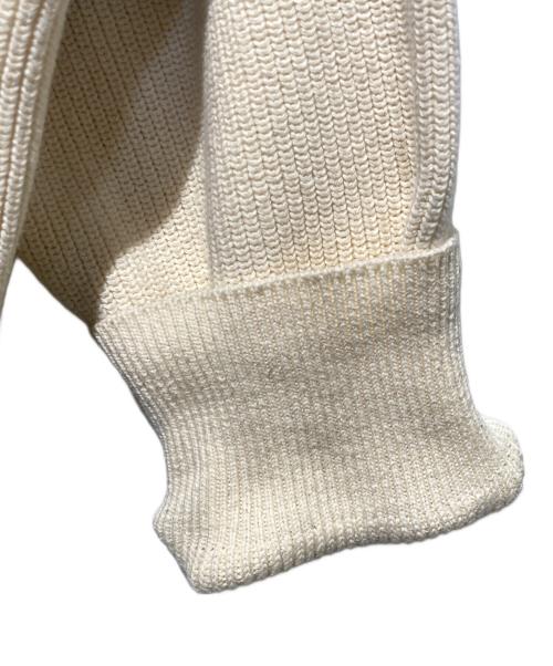 FRAMeWORK（フレームワーク）FRAMeWORK (フレームワーク) ライン畦ニットカーディガン アイボリー サイズ:FREEの古着・服飾アイテム