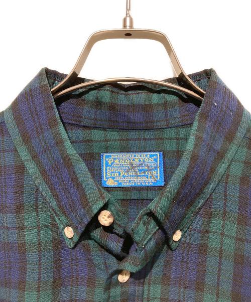 PENDLETON（ペンドルトン）PENDLETON (ペンドルトン) ブラックウォッチ BDシャツ グリーン サイズ:XLの古着・服飾アイテム