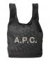 A.P.C.（アーペーセー）の古着「ロゴ メッシュトートバッグ」｜ブラック