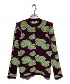 TOGA ARCHIVESトーガアーカイブス）の古着「Lame jacquard knit top」｜パープル×グリーン