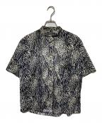 TOGA ARCHIVESトーガアーカイブス）の古着「Print shirt バックオープン総柄シャツ」｜ブラック