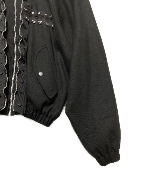 HYEIN SEO（ヘインソ）HYEIN SEO (ヘインソ) フリルジップアップブルゾン ブラック サイズ:3の古着・服飾アイテム