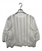 TSURU by MARIKO OIKAWAツルバイマリコオイカワ）の古着「レースピンタックブラウス」｜ホワイト