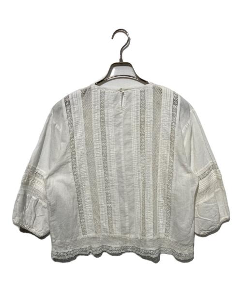 TSURU by MARIKO OIKAWA（ツルバイマリコオイカワ）Tsuru by Mariko Oikawa (ツルバイマリコオイカワ) レースピンタックブラウス ホワイト サイズ:Freeの古着・服飾アイテム