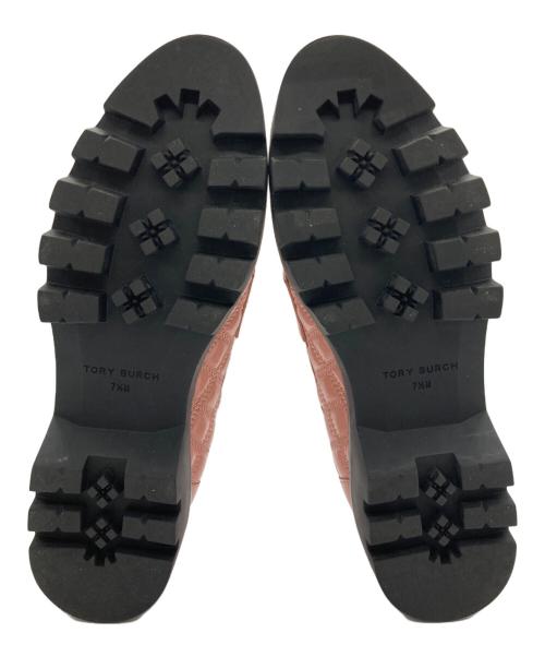 TORY BURCH（トリーバーチ）TORY BURCH (トリーバーチ) ミニ エブリ チャンキーローファー ピンク サイズ:7 1/2の古着・服飾アイテム