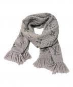 LOUIS VUITTONルイ ヴィトン）の古着「エシャルプ ロゴマニア マフラ-」｜グレー