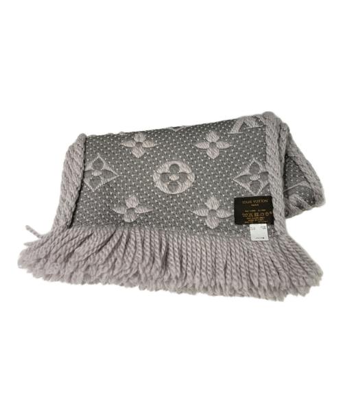 LOUIS VUITTON（ルイ ヴィトン）LOUIS VUITTON (ルイ ヴィトン) エシャルプ ロゴマニア マフラ- グレーの古着・服飾アイテム