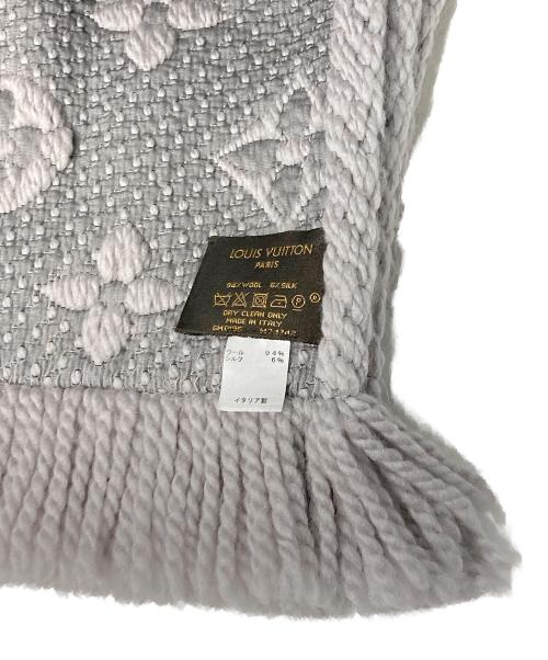 LOUIS VUITTON（ルイ ヴィトン）LOUIS VUITTON (ルイ ヴィトン) エシャルプ ロゴマニア マフラ- グレーの古着・服飾アイテム