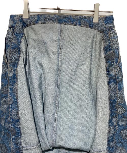 CHANEL（シャネル）CHANEL (シャネル) ココマーク・フラワープリント デニムスカート ブルー サイズ:34の古着・服飾アイテム