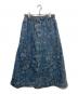 CHANEL（シャネル）の古着「ココマーク・フラワープリント デニムスカート」｜ブルー