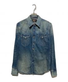 RRL（ダブルアールエル）の古着「デニムウエスタンシャツ」｜インディゴ