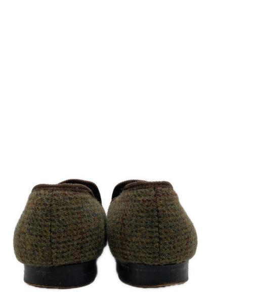Rugby Ralph Lauren（ラグビーラルフローレン）Rugby Ralph Lauren (ラグビーラルフローレン) ツイードスリッポン オリーブ サイズ:8 1/2の古着・服飾アイテム