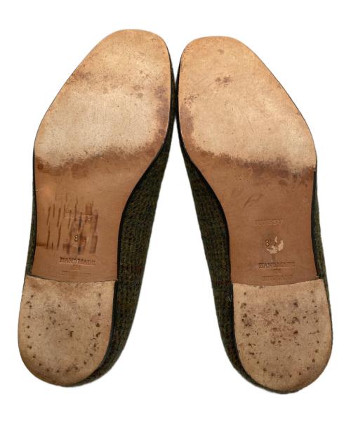 Rugby Ralph Lauren（ラグビーラルフローレン）Rugby Ralph Lauren (ラグビーラルフローレン) ツイードスリッポン オリーブ サイズ:8 1/2の古着・服飾アイテム