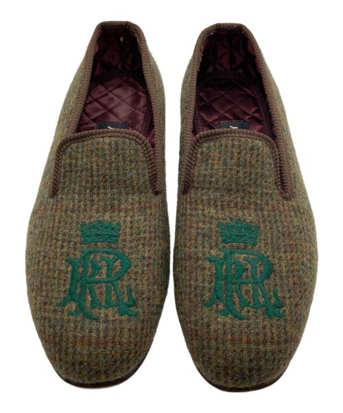 Rugby Ralph Lauren（ラグビーラルフローレン）Rugby Ralph Lauren (ラグビーラルフローレン) ツイードスリッポン オリーブ サイズ:8 1/2の古着・服飾アイテム