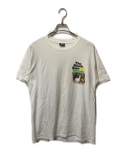stussy（ステューシー）stussy (ステューシー) beach boys sounds tee ホワイト サイズ:Mの古着・服飾アイテム
