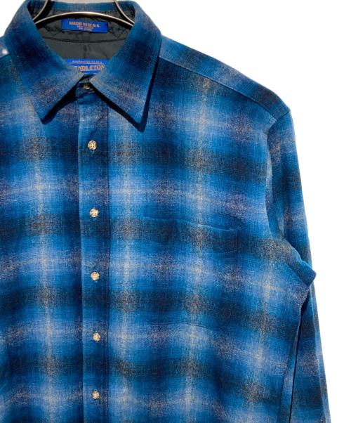PENDLETON（ペンドルトン）PENDLETON (ペンドルトン) オンブレチェックシャツ ブルー サイズ:Mの古着・服飾アイテム