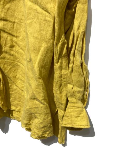 MAATEE&SONS（マーティーアンドサンズ）MAATEE&SONS (マーティーアンドサンズ) LINEN ジョーゼット フリンジSHIRTS イエロー サイズ:1の古着・服飾アイテム