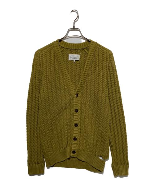 Maison Margiela 10（メゾンマルジェラ 10）Maison Margiela 10 (メゾンマルジェラ 10) Destroy cable cotton knit cardigan オリーブ サイズ:Sの古着・服飾アイテム