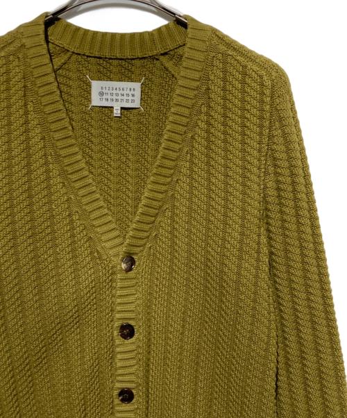 Maison Margiela 10（メゾンマルジェラ 10）Maison Margiela 10 (メゾンマルジェラ 10) Destroy cable cotton knit cardigan オリーブ サイズ:Sの古着・服飾アイテム