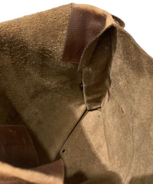 Yohji Yamamoto pour homme（ヨウジヤマモト プールオム）Yohji Yamamoto pour homme (ヨウジヤマモト プールオム) レザーショルダーバッグ ブラウンの古着・服飾アイテム