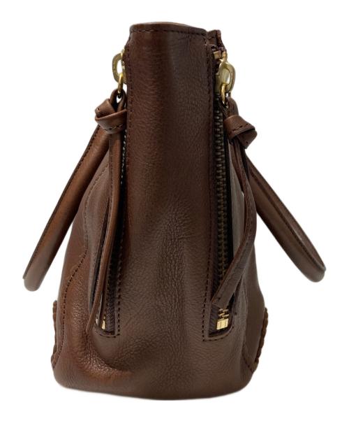 Vivienne Westwood（ヴィヴィアンウエストウッド）Vivienne Westwood (ヴィヴィアンウエストウッド) オーブレザーハンドバッグ ブラウンの古着・服飾アイテム