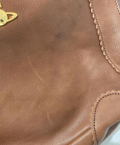 Vivienne Westwood（ヴィヴィアンウエストウッド）Vivienne Westwood (ヴィヴィアンウエストウッド) オーブレザーハンドバッグ ブラウンの古着・服飾アイテム