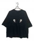 JohnUNDERCOVERジョンアンダーカバー）の古着「カットオフハーフスリーブスウェット」｜ブラック